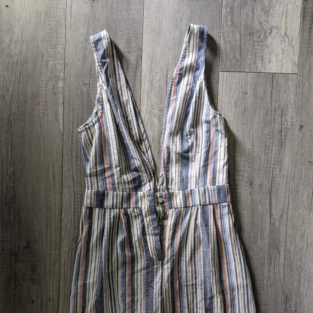Striped Linen Jumpsuit